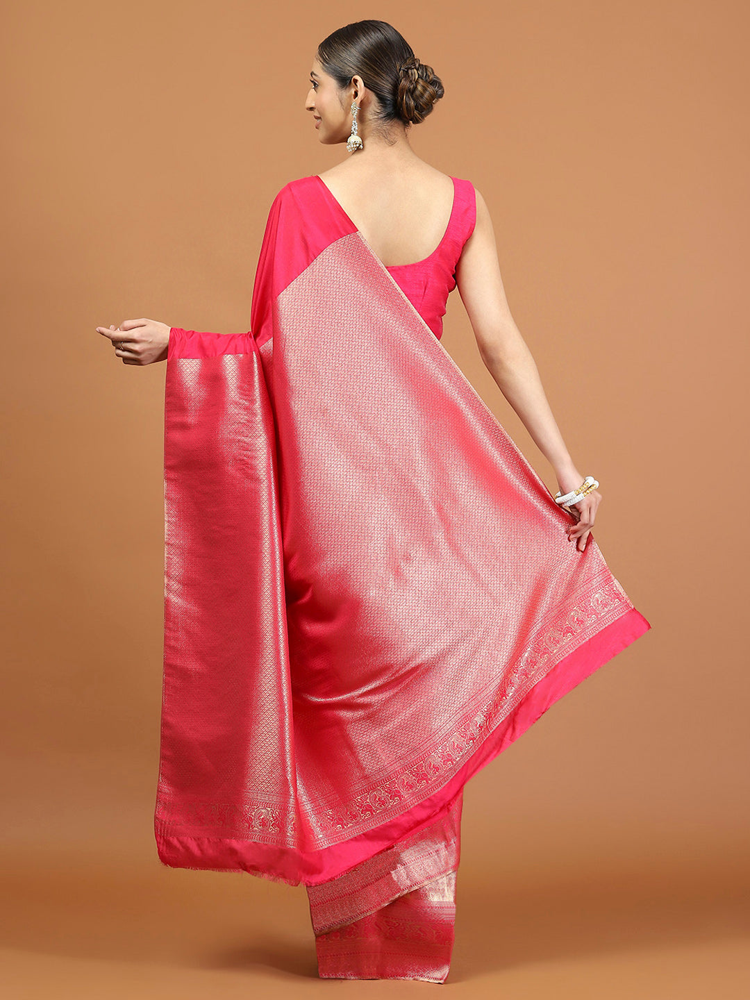 Zari Border Woven Art Silk Saree