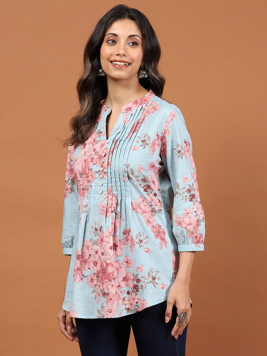 Printed Cotton Blend Kurta