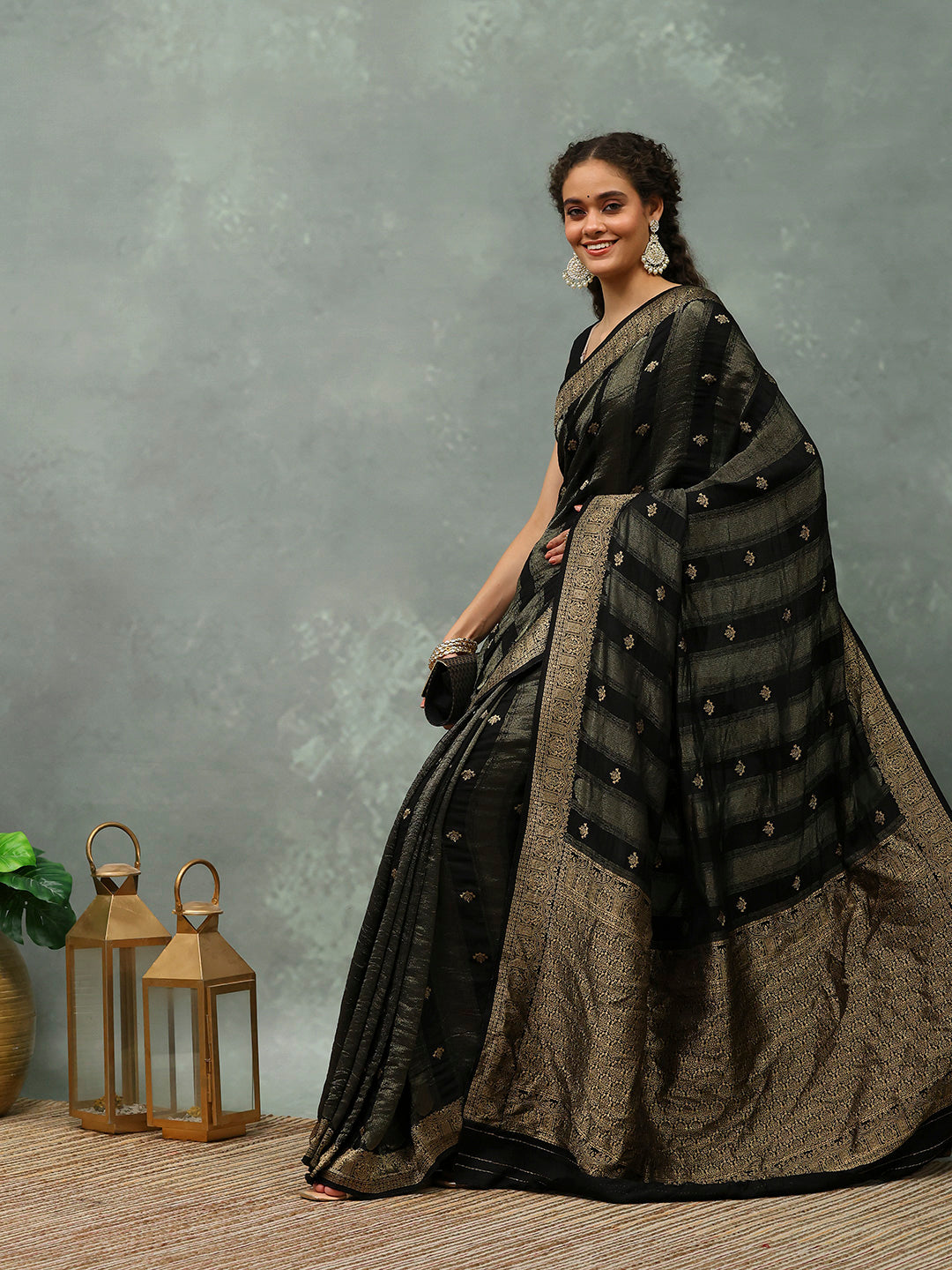Woven Border Tissue Saree