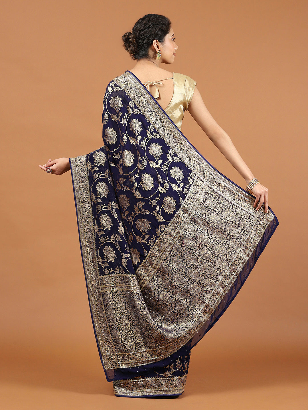 Khaddi Woven Banarasi Saree