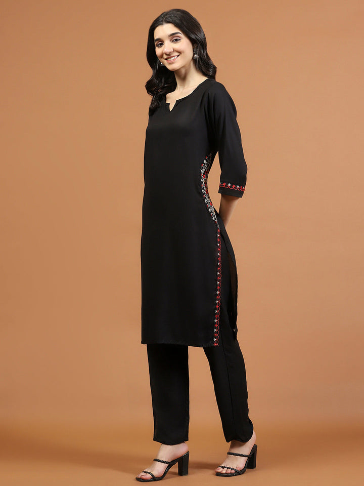 Printed Cotton Blend Kurta With Pants