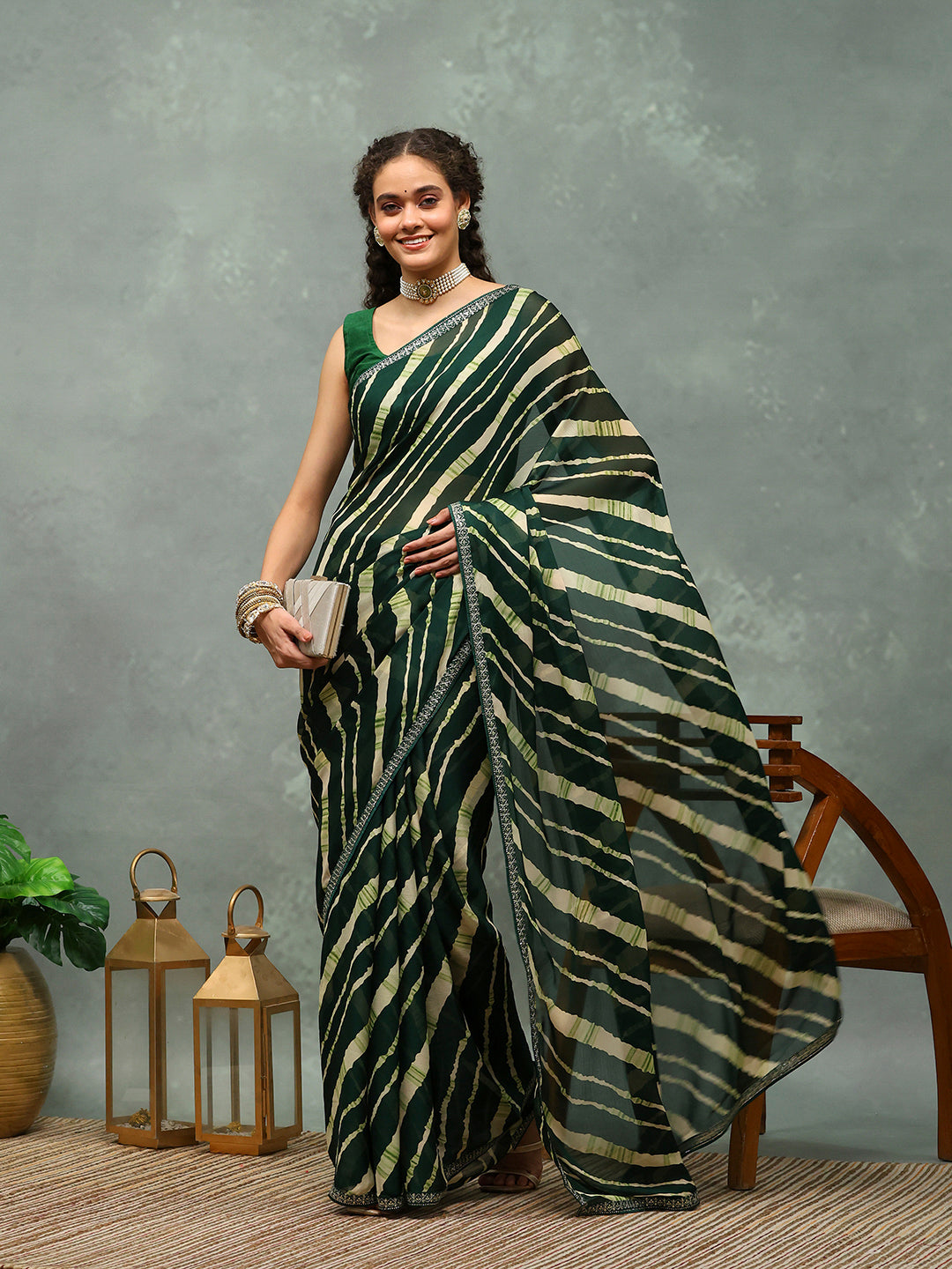 Digital Printed Chiffon Saree