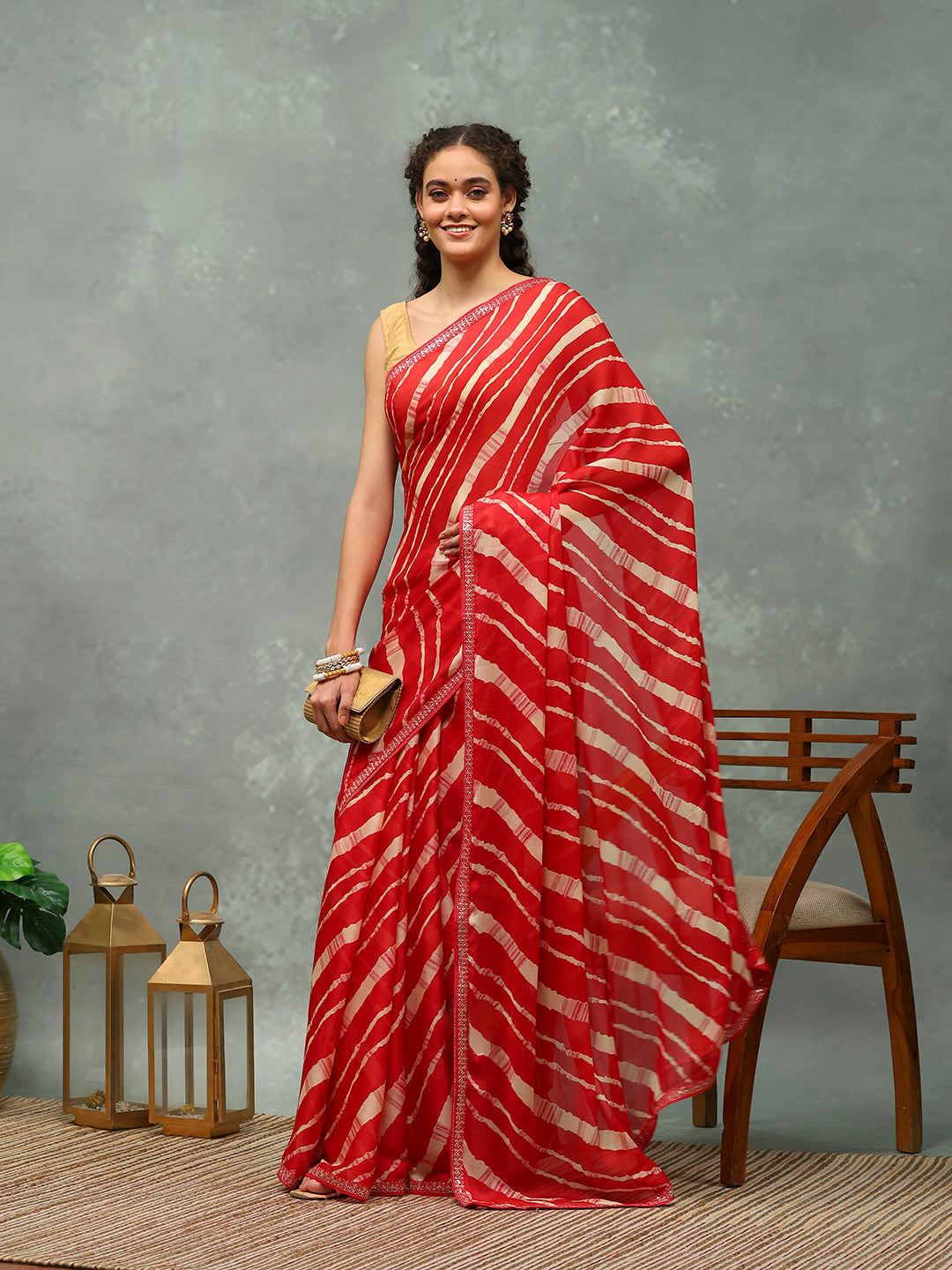Digital Printed Chiffon Saree