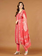 Neck Patti Printed Cotton Unstitched Suit Piece With Dupatta