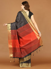 Zari Border Woven Art Silk Saree