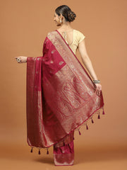 Zari Border Woven Art Silk Saree