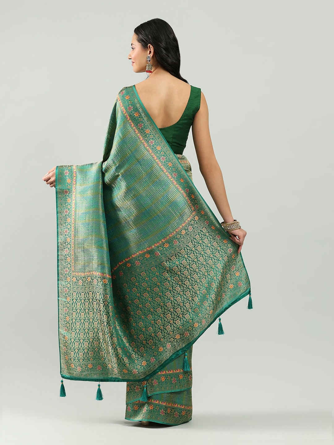 Zari Jaal Georgette Woven Saree