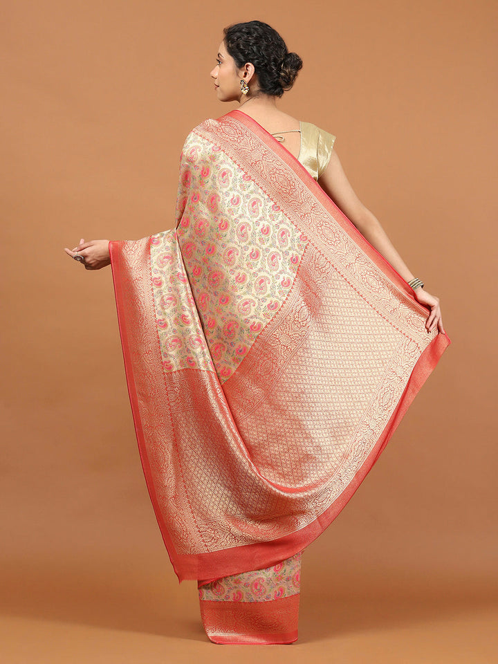 Zari Booti Banarasi Woven Saree