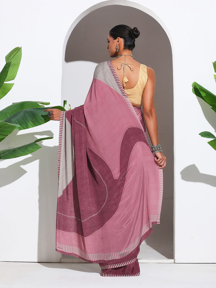 Digital Printed Crepe Saree