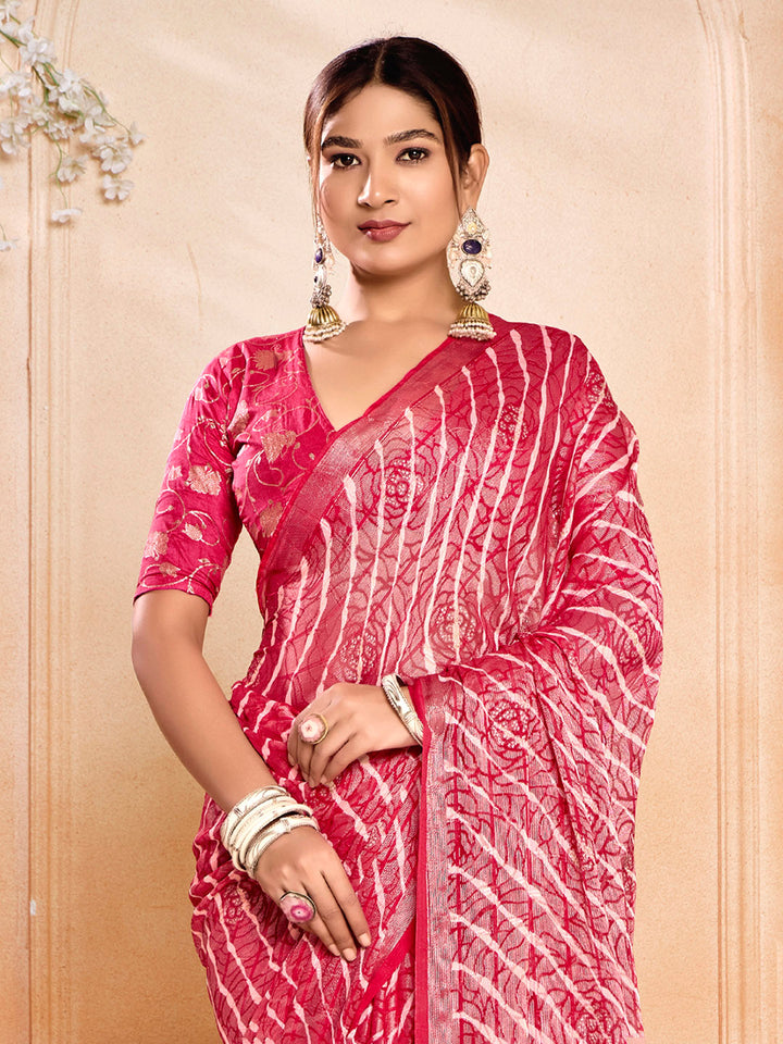 Digital Printed Chiffon Saree