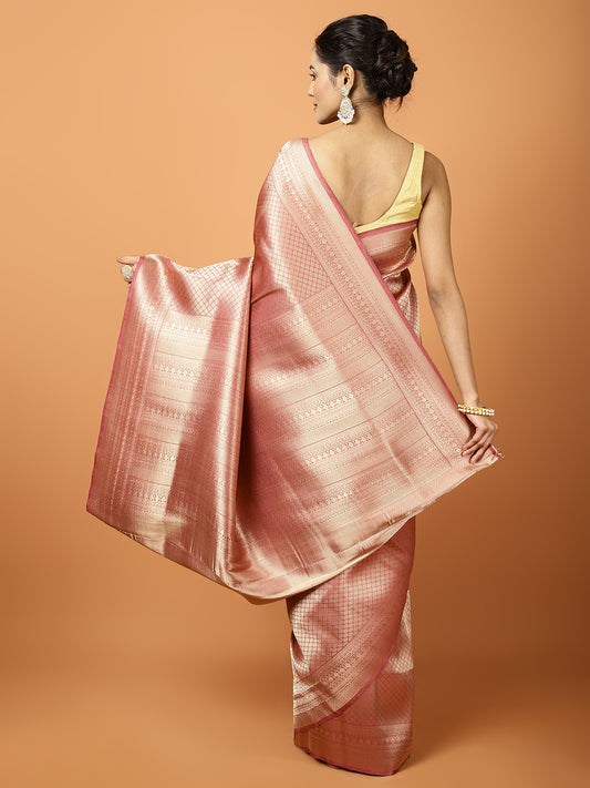 Zari Jaal Banarasi Woven Saree