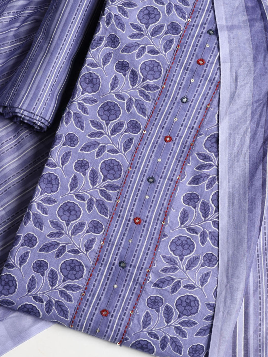 Printed Cotton Printed Unstitched Suit With Dupatta