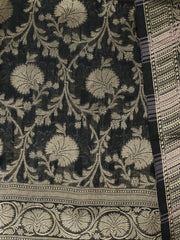 Woven Design Chanderi Unstitched Suit With Pant & Dupatta