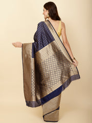 Zari Border Booti Woven Handloom Saree