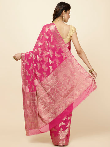 Zari Jaal Woven Chiffon Saree