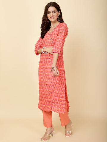 Printed Cotton Kurta Set