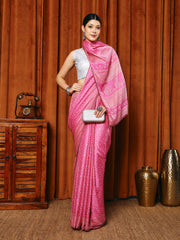 Floral Printed Georgette Saree