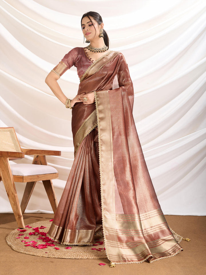 Woven Design Linen Blend Saree