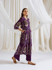 Printed Cotton Blend Kurta With Pants