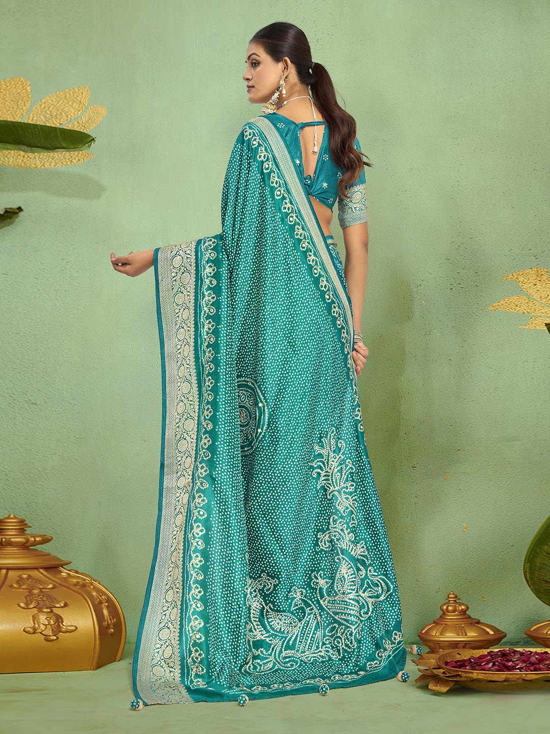 Digital Printed Art Silk Saree
