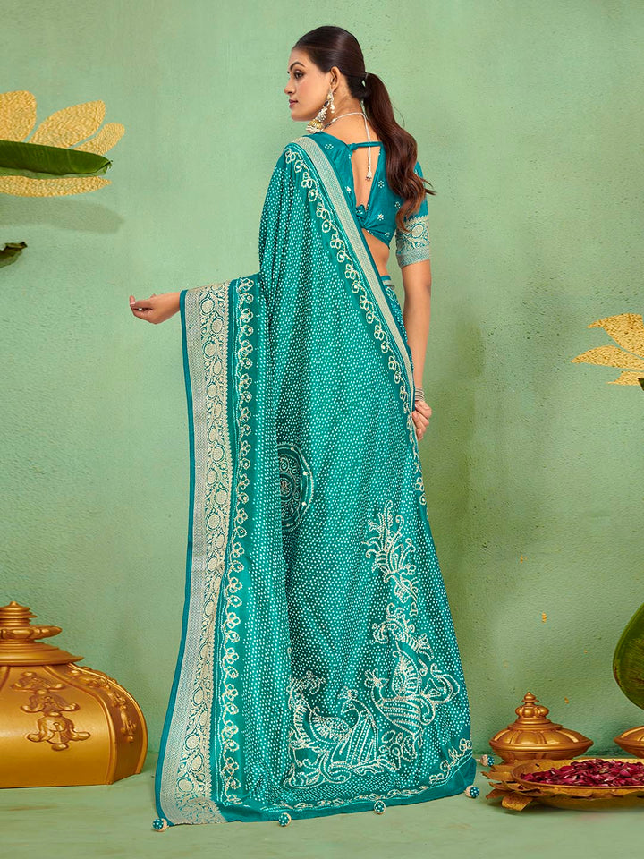 Digital Printed Art Silk Saree