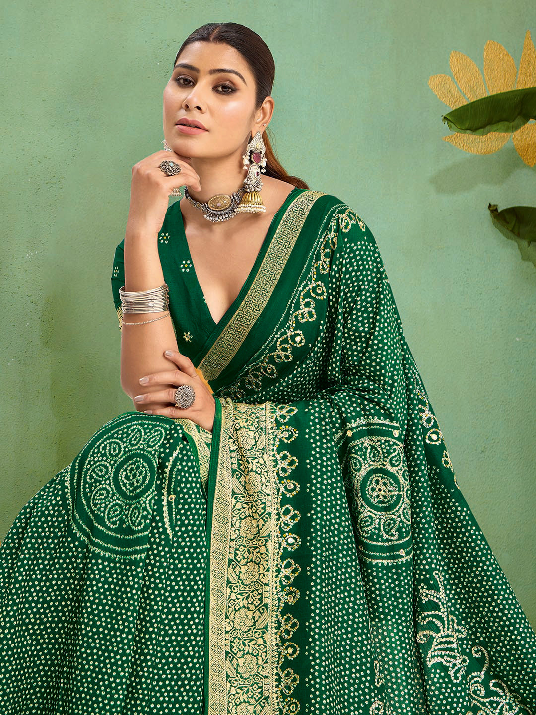 Digital Printed Art Silk Saree