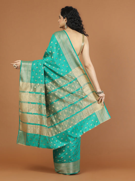 Zari Jaal Woven Handloom Saree