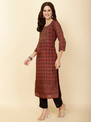 Yoke Embroidery Muslin Kurta