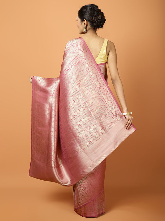 Zari Jaal Banarasi Woven Saree