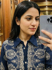 Printed Cotton Blend Kurta With Pant