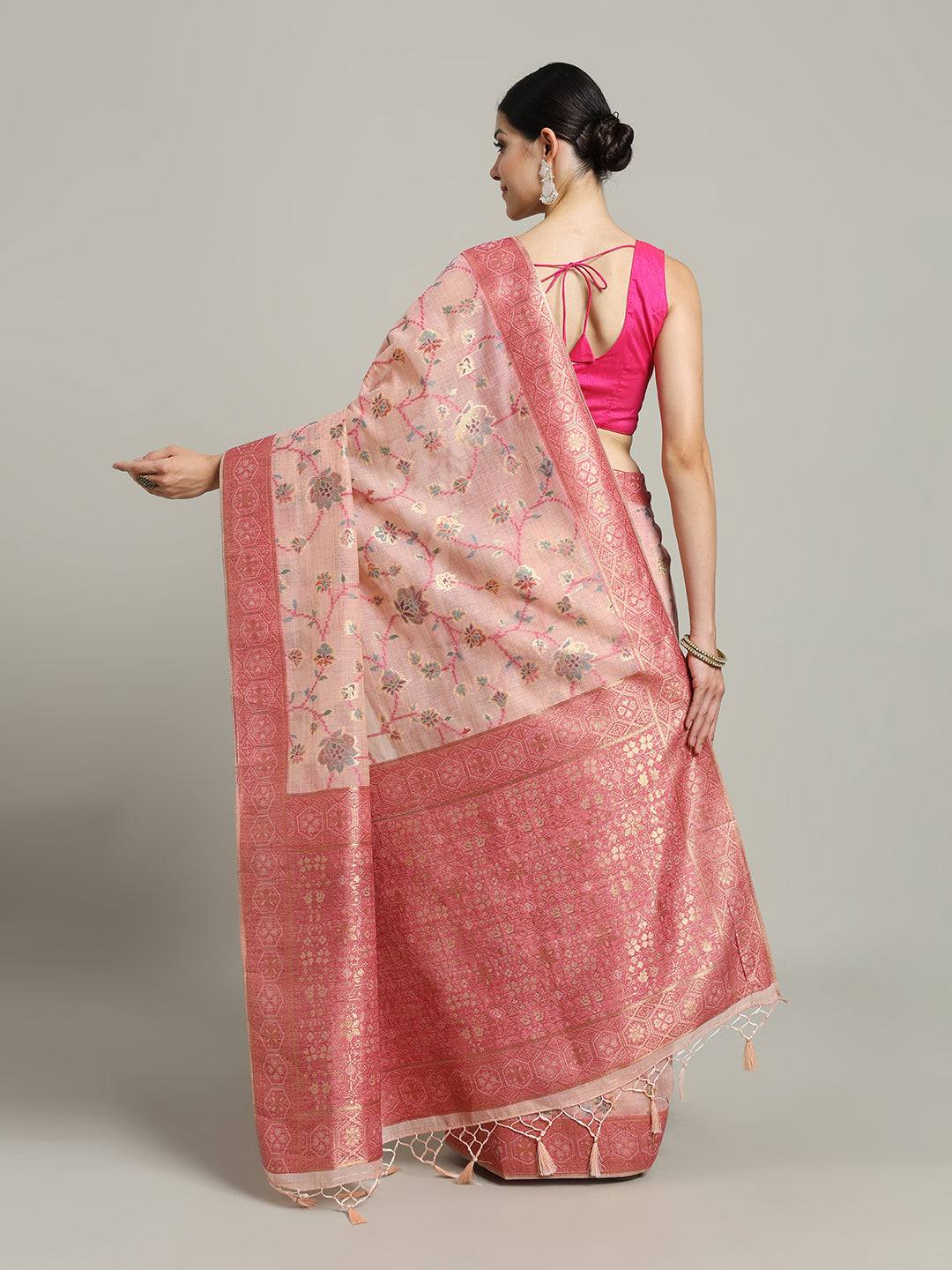 Zari Jaal Art Silk Woven Saree