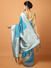 Stone Work Satin Woven Saree