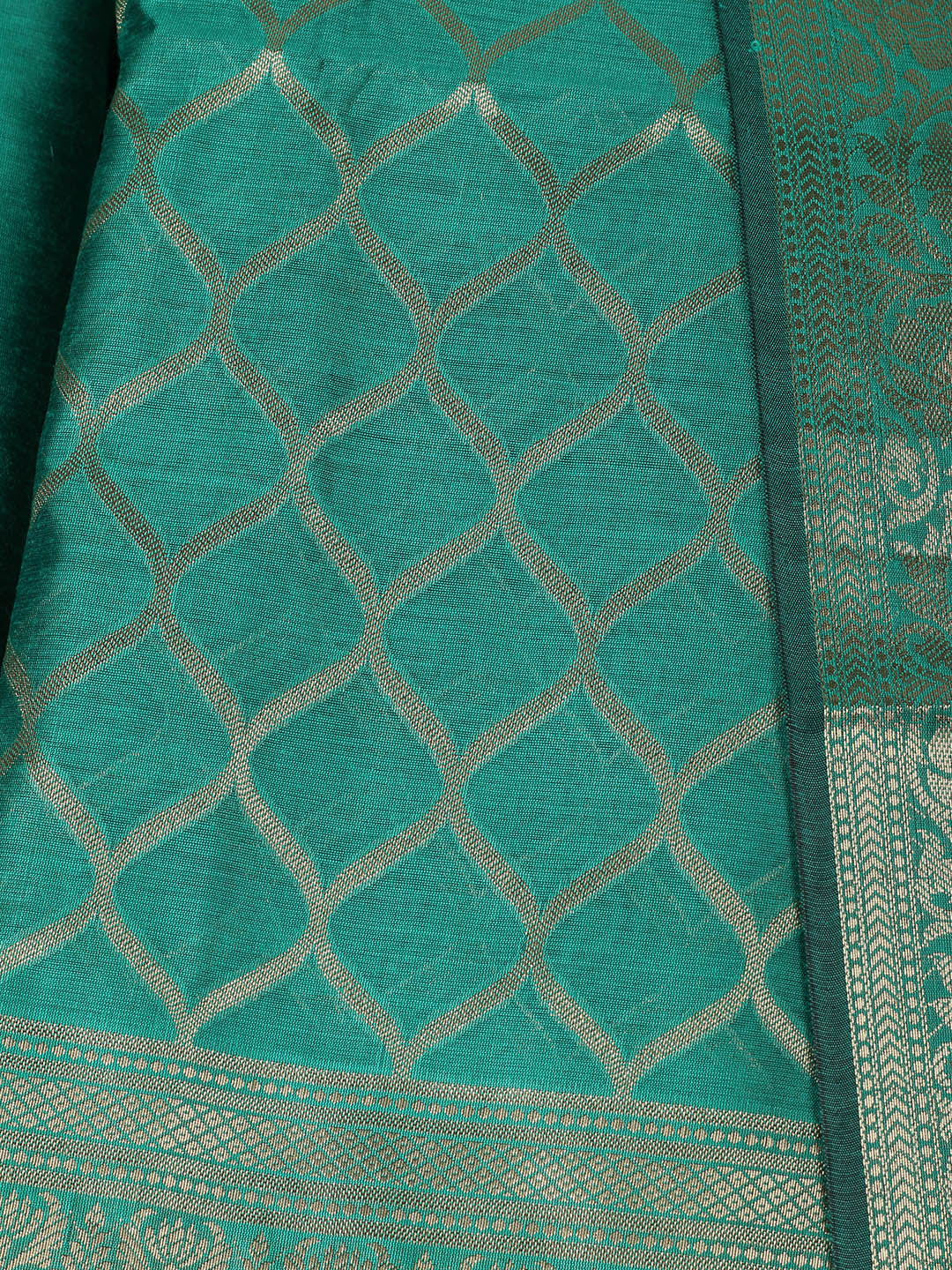 Woven Design Chanderi Unstitched Suit With Pant &amp; Dupatta