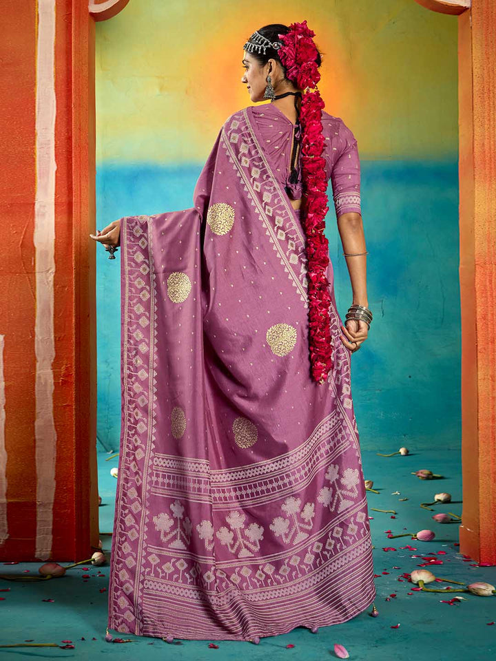 Abstract Print Art Silk Saree
