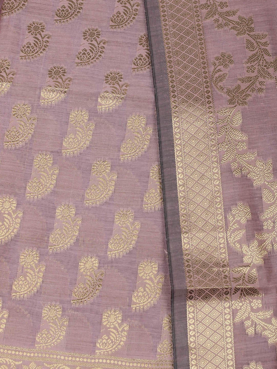Woven Design Chanderi Unstitched Suit With Pant &amp; Dupatta