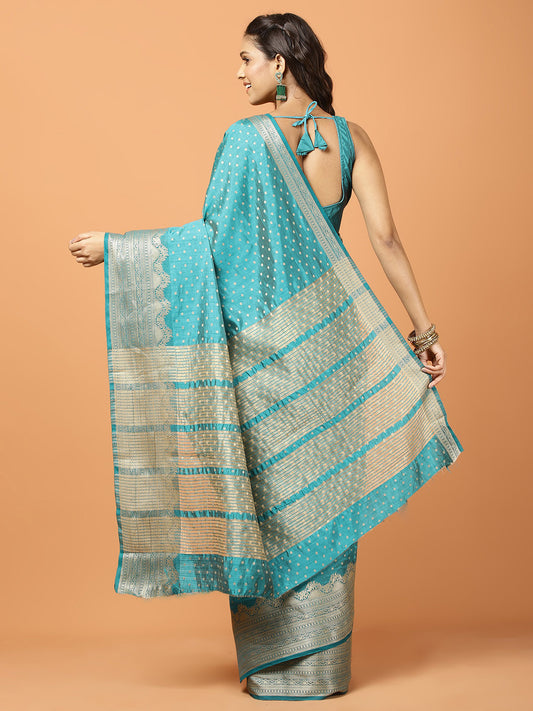 Zari Border Woven Art Silk Saree