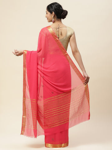 Stone Embroidered Chiffon Saree