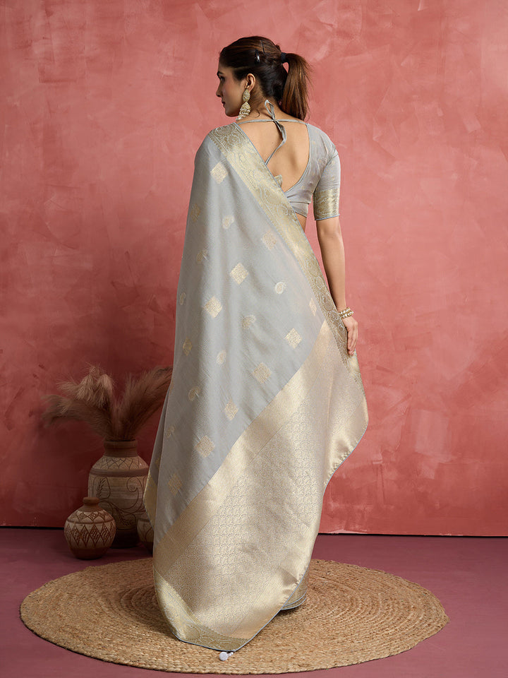 Woven Design Linen Blend Saree