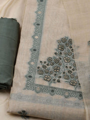 Woven Design Chanderi Unstitched Suit With Dupatta