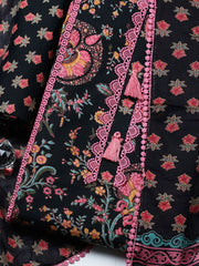 Embroidered Cotton Blend Unstitched Suit With Pant & Dupatta
