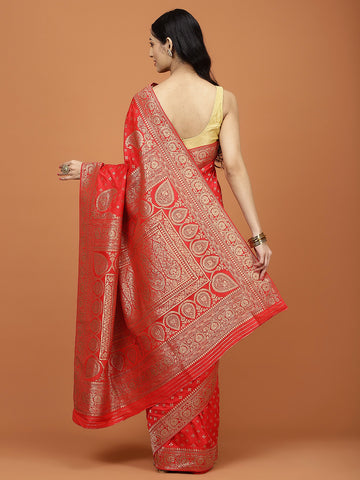 Stone Embroidery Banarasi Saree