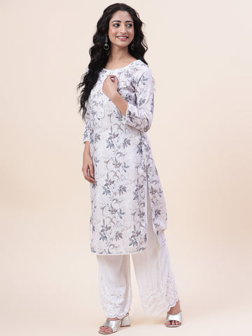 Floral Printed Cotton Kurta