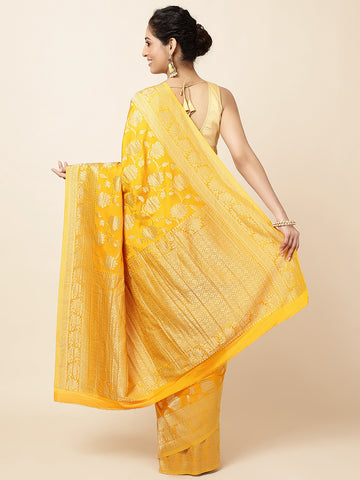 Zari Jaal Crepe Woven Saree