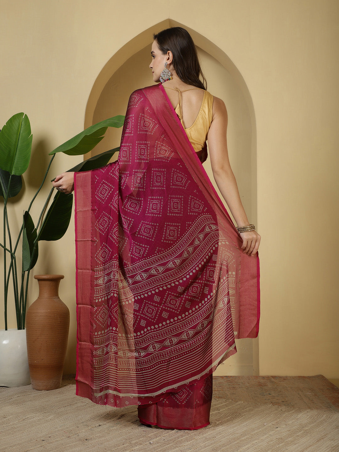 Digital Printed Chiffon Saree