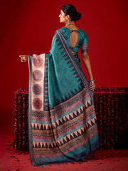 Digital Printed Art Silk Saree