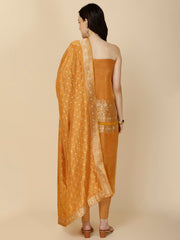 Woven Chanderi Unstitched Suit Piece With Dupatta