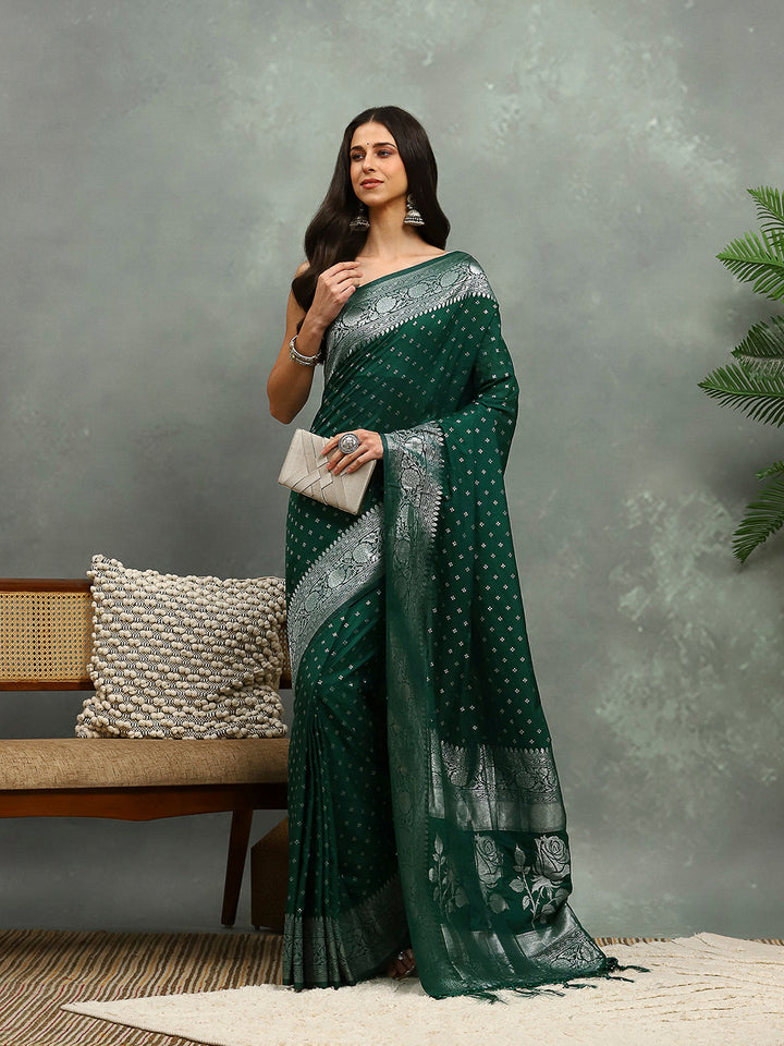 Zaari Jaal Crepe Saree