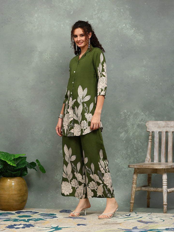 Printed Muslin Kurta With pants