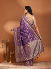 Plain Crepe Saree