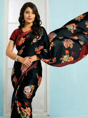 Digital Printed Crepe Saree